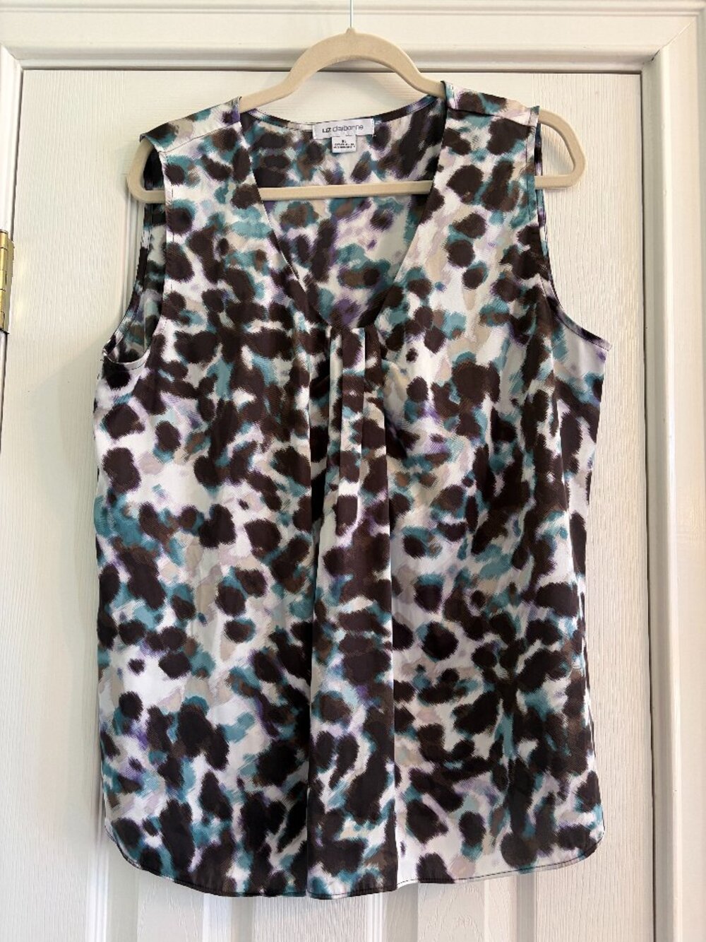 Liz Claiborne XL sleeveless abstract blouse